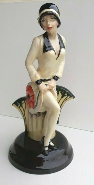 Vintage Retired Peggy Davies Ceramics Clarice Cliff Centenary Figure Limited Ed