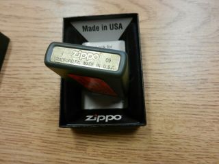 2009 Zippo Special Forces 785 Lighter Matte Green W/ Correct Box Orange Seal 3
