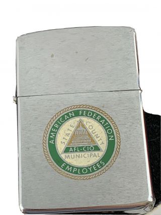 1965 Zippo Lighter Afl - Cio American Federation Employees (for Repair)