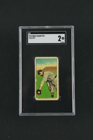 1910 Obak Cigarettes T212 Vitt Baseball Card Sgc 2 Gd