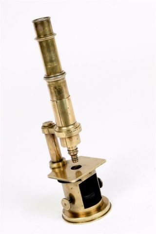 Vintage C1880 " Nachet Et Fils " Brass Microscope 1290
