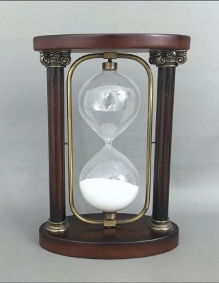 Bombay Company Classic Hour Glass Wood Vintage Sand Time Display - 10.  5 " High