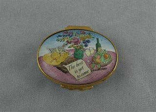 Halcyon Days Enamel Trinket Box The Best Is Yet To Come