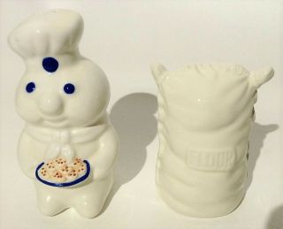 Vintage Salt And Pepper Shakers Pillsbury Doughboy Flour Sack 1997 1998