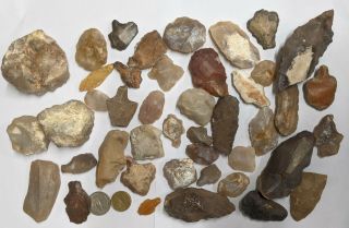800 Grams Neolithic & Paleolithic Stone Age Tools And Artifacts (a1055)