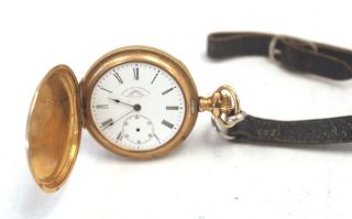 Vintage American Waltham Gold Plated Mechanical Pocket Watch Spares/repair - I04