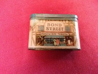 Vintage Bond Street Sample Size Tobacco Tin 3 " X 2 "