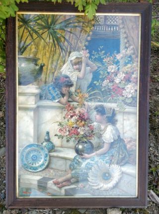 Vintage Framed Pears Soap Picture Flowers Of The East By Coleman