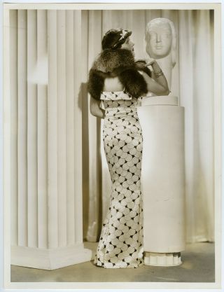 Adrienne Ames Large Vintage 1930s Stunning Art Deco Glamour Photograph Er Richee