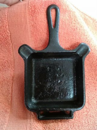 Vintage Griswold Square Ash Tray With Match Holder 770 Cast Iron