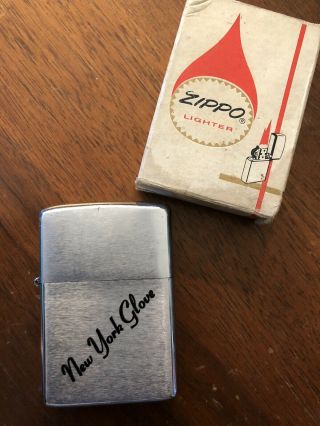 Vintage Zippo 1974 Advertising Lighter - York City Glove Company - Box