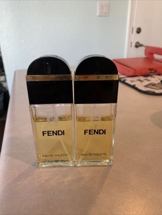 2 Pc Fendi Perfume Edt 1.  7 Oz / 50 Ml Spray Women Vintage Formula Woman