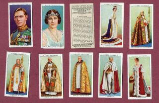Tobacco Cigarette Cards Set Coronation Series 1937,  King George Vi,  Queen Elizabet