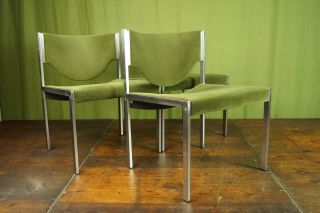 70er Vintage Sessel Lounge Easy Chair Chrom Lübke Clubsessel Space Age 1/3