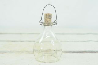 Antique/vintage.  Clear Glass Fly Bee Bug Catcher From Romania Corn Cobb Stopper