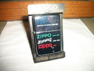 " Unfired " - Vintage Zippo Advertising The History Of Logos 1932 - 1980