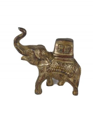 Vintage Japan Antique Metal Elephant Table Cigarette Lighter