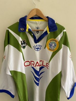 Vintage Canberra ACT Raiders Jersey NRL Oracle Mens Size XXL 2