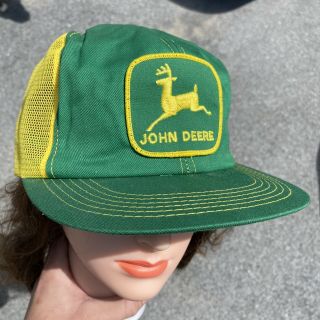 Vintage John Deere Mesh Snapback Patch Hat Cap K - Products Trucker Hat Big Patch