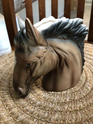 Vintage Napcoware Ceramic Horse Head Planter Vase 6”