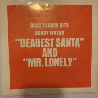 Bobby Vinton - 45 Rpm - Red Vinyl - Promo - Dearest Santa / Mr.  Lonely