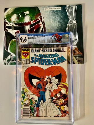 Spider - Man Annual 21 (1987) Cgc 9.  6 Wp Spidey Gets Hitched