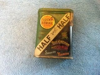Lucky Strike Half And Half Buckingham Cut Plug Tobacco Tin Sample Size