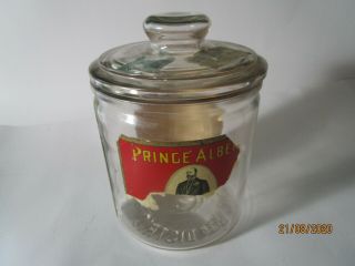 Vintage Prince Albert Tobacco Glass Canister Jar With Lid