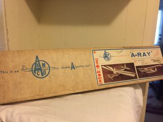 Vintage Amco A - Ray Rc Model Airplane Kit As Parts - Usa 48