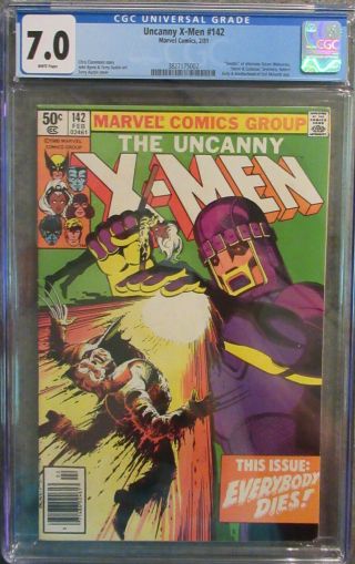 X - Men 142 Cgc 7.  0 White Pages