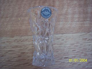 Vintage 4 " Lenox Fine Crystal Vase Made In Czech Republic