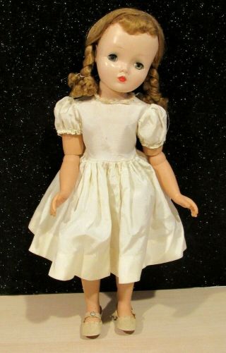 Vintage 1950s Madame Alexander Cissy Face Binnie Doll 18 " In Tagged Dress