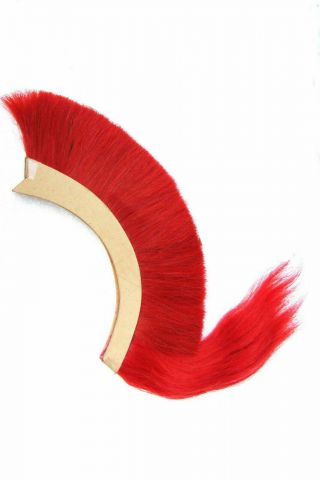 Red Plume Red Crest Brush Natural Horse Hair For Roman Helmet Armor