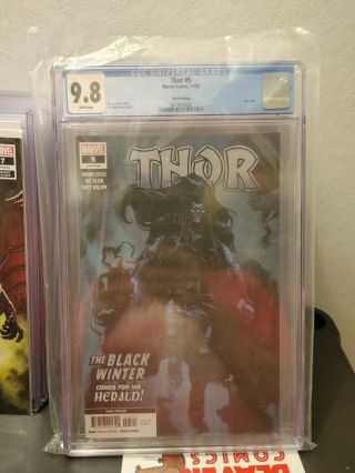 Thor 5 Cgc 9.  8 3rd Third Printing Edition Variant Cover Nic Klein Black Winter