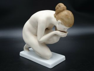 Vintage Rosenthal Nude " The Drinking Maiden " Figurine By Ernst Wenck 752/1