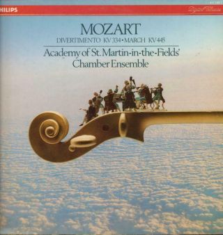 Mozart (vinyl Lp) Divertimento Kv 334 Academy Of St Martin - In - The - Fields - Vg,  /nm