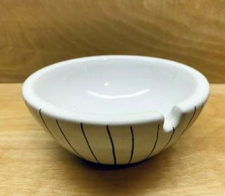 Vintage Raymor Italy Round White Bowl Style Glazed Ceramic Ashtray 5 " Diameter