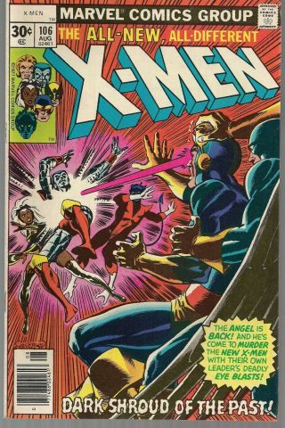X - Men (uncanny) 106 Marvel 1977 Old Vs X - Men " Dark Shroud Of The Past " Vf,