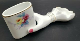VINTAGE LADIES HAND ASHTRAY /MATCH HOLDER - MADE IN JAPAN 1950 ' s 2