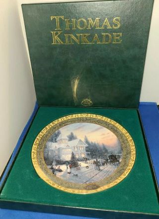 Vintage Victorian Christmas Thomas Kinkade Limited Ed 9 1/4” Plate 7038b