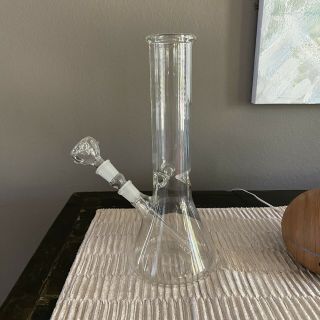 12” Hookah Water Pipe Heavy Glass Smoking Beaker Base Bong W/ Ice Catcher Bowl
