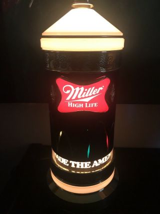 Vintage Miller Beer Sign Light Motion Bouncing Ball Rotating Cylinder Beer Light