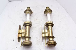 Pair Vintage Wall Sconce Candle Holder Lamp Light Fixture Lantern Railroad Train