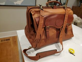 Vtg Santa Fe Columbian Camel Tan Leather Briefcase Overnight Weekend Bag Locking
