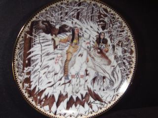 Bradford Where Paths Join The Messengers Eagle American Indian Ltd Ed Plate