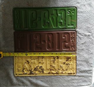 Minnesota licence Plates Group Of 3 1922,  1923,  1924 2