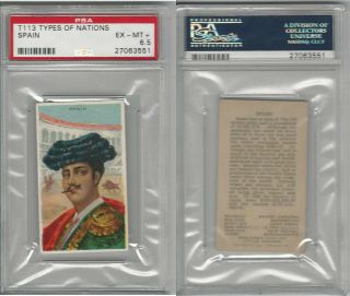 T113 Recruit,  Types Of Nations,  1910,  Spain,  Psa 6.  5 Exmt,