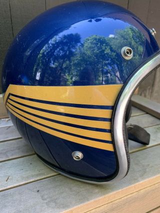 Vintage Arthur Fulmer Af40 Helmet Blue & Gold Xlarge