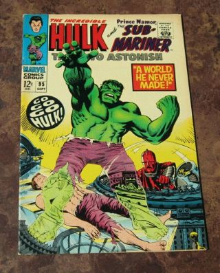 Tales To Astonish 95 Fn/vf Marvel Silver Age Comic Sub - Mariner Incredible Hulk