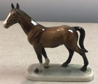 Rare Antique Hertwig & Co.  Katzhutte Germany Small Horse Figurine 3 - 1/4” Tall